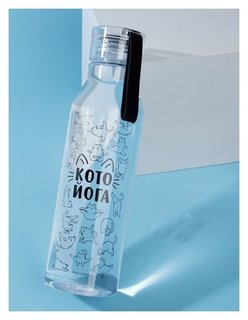 Бутылка для воды "Кото йога", 700 мл 