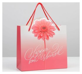 Пакет подарочный Flower, 25 × 26 × 10 см Дарите счастье