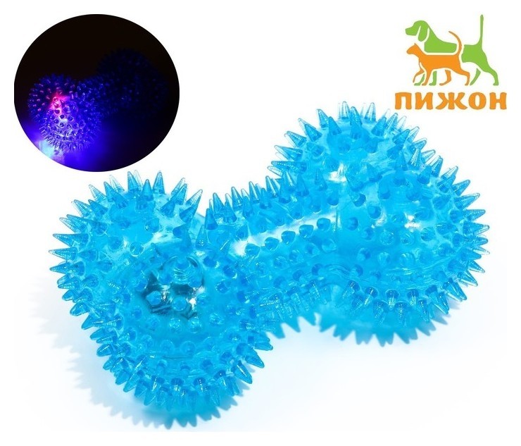 

Игрушка для собак "Светящаяся кость", Tpr, 10,5 см, голубая