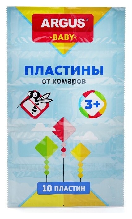 Пластины от комаров Argus Baby для детей без запаха по 10 шт Argus (Аргус)