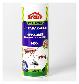 Средство от тараканов, муравьев и мух "Argus", гранулы, 100 г Argus (Аргус)