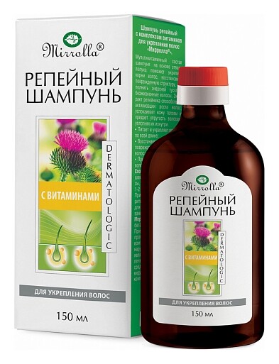 Репейный шампунь для волос, укрепление (с витаминами А и Е) отзывы