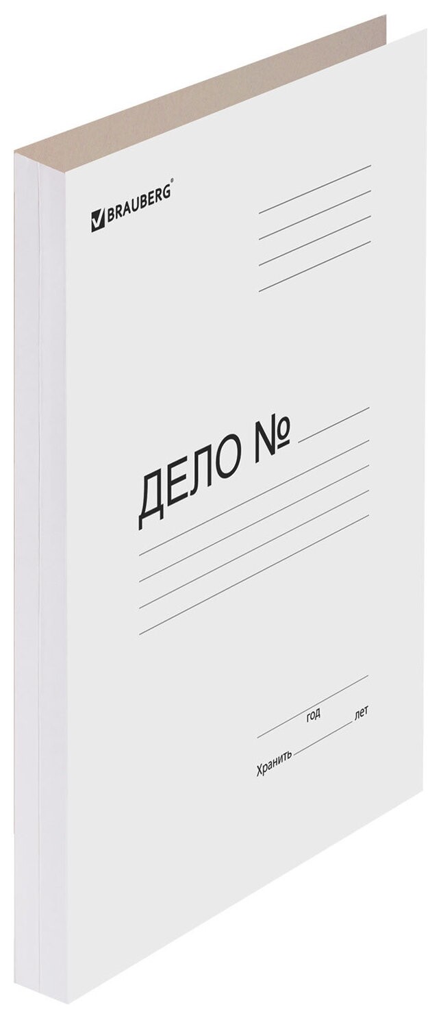 Папка без скоросшивателя "Дело", картон мелованный, плотность 440 г/м2, до 200 листов, Brauberg, 110928  Brauberg