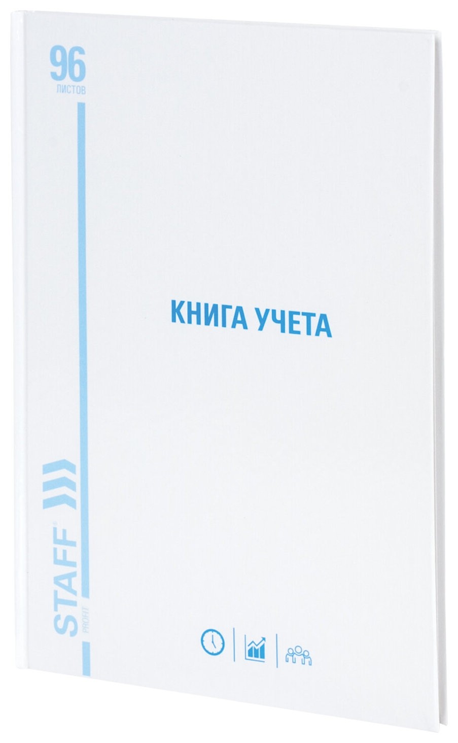 

Книга учета 96 л., линия, твердая, картон, глянцевая, блок офсет, А4 (210х265 мм), Staff, 130218