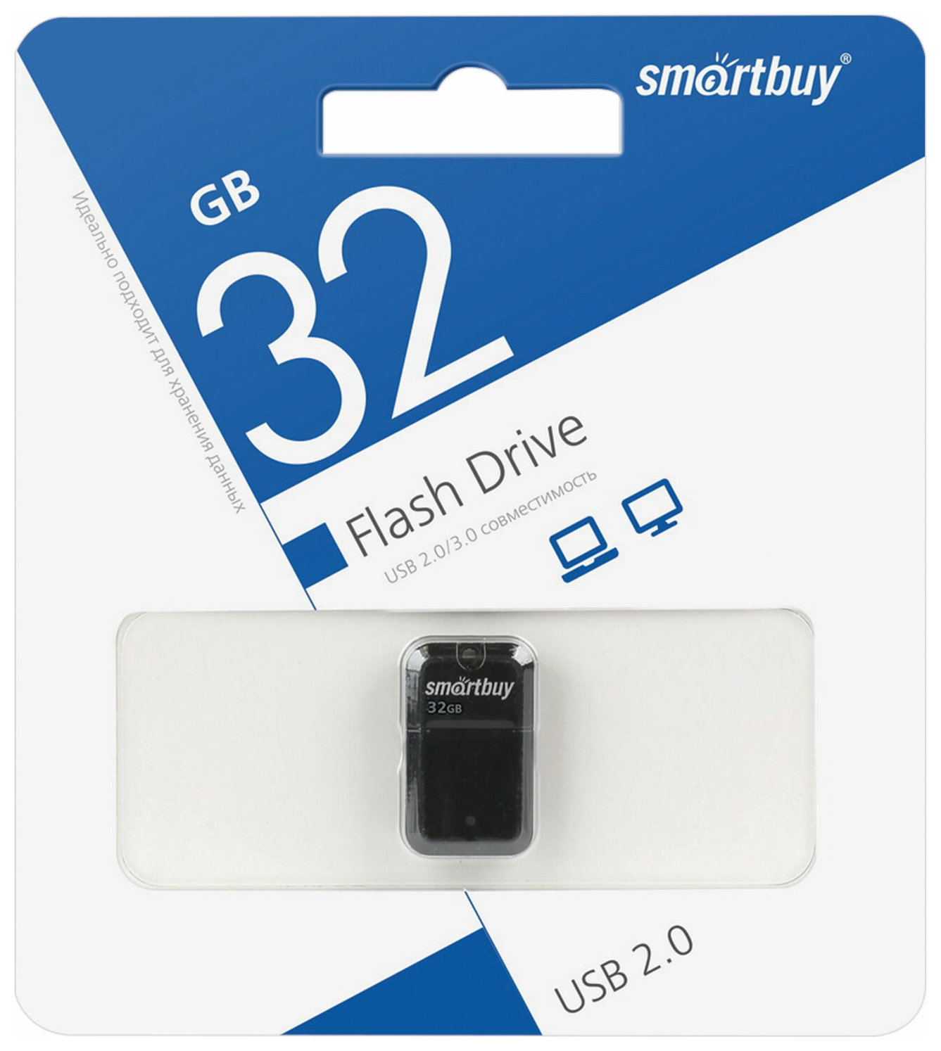 Флеш-диск 32 GB, Smartbuy Art, USB 2.0, черный, Sb32gbak