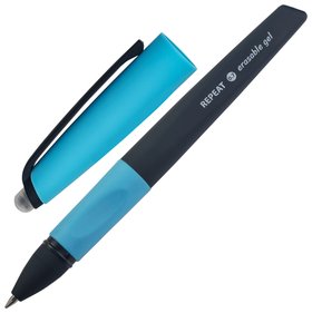 Ручка стираемая гелевая с эргономичным грипом Brauberg Repeat, синяя, узел 0,7 мм, линия письма 0,5 мм, 143662 Brauberg