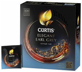 Чай Curtis "Elegant Earl Grey" черный ароматизированный мелкий лист 100 сашетов, 101015 Curtis
