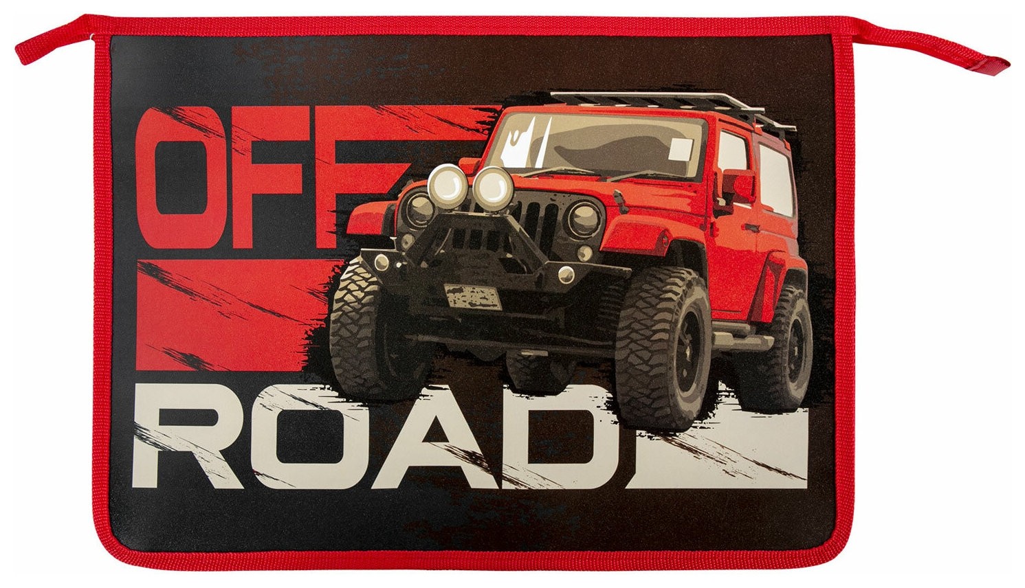 

Папка для тетрадей юнландия А4, 1 отделение, пластик, на молнии, "Offroad", 271083