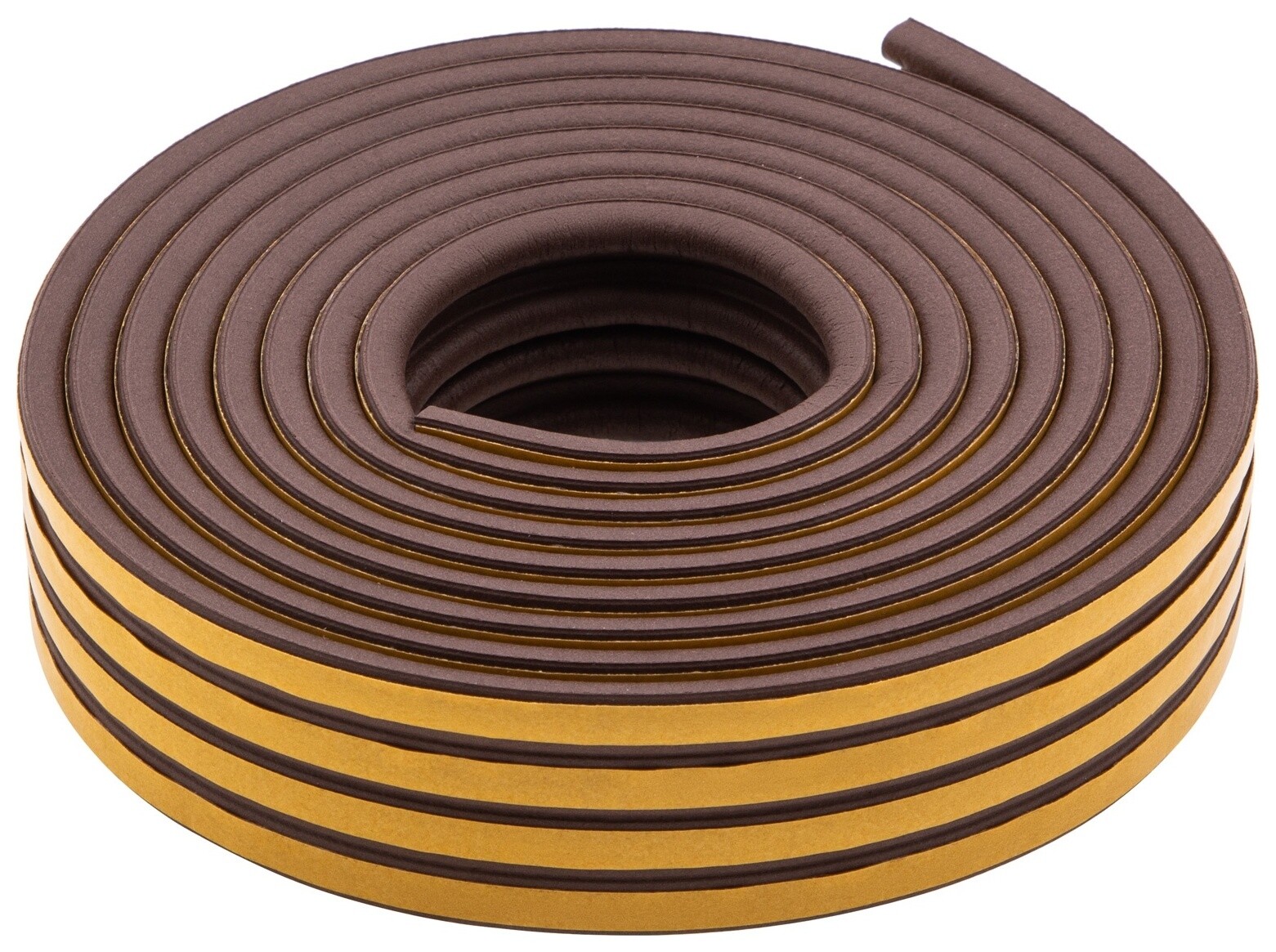 Уплотнитель резиновый, 12 м, профиль "P", коричневый  Сибртех