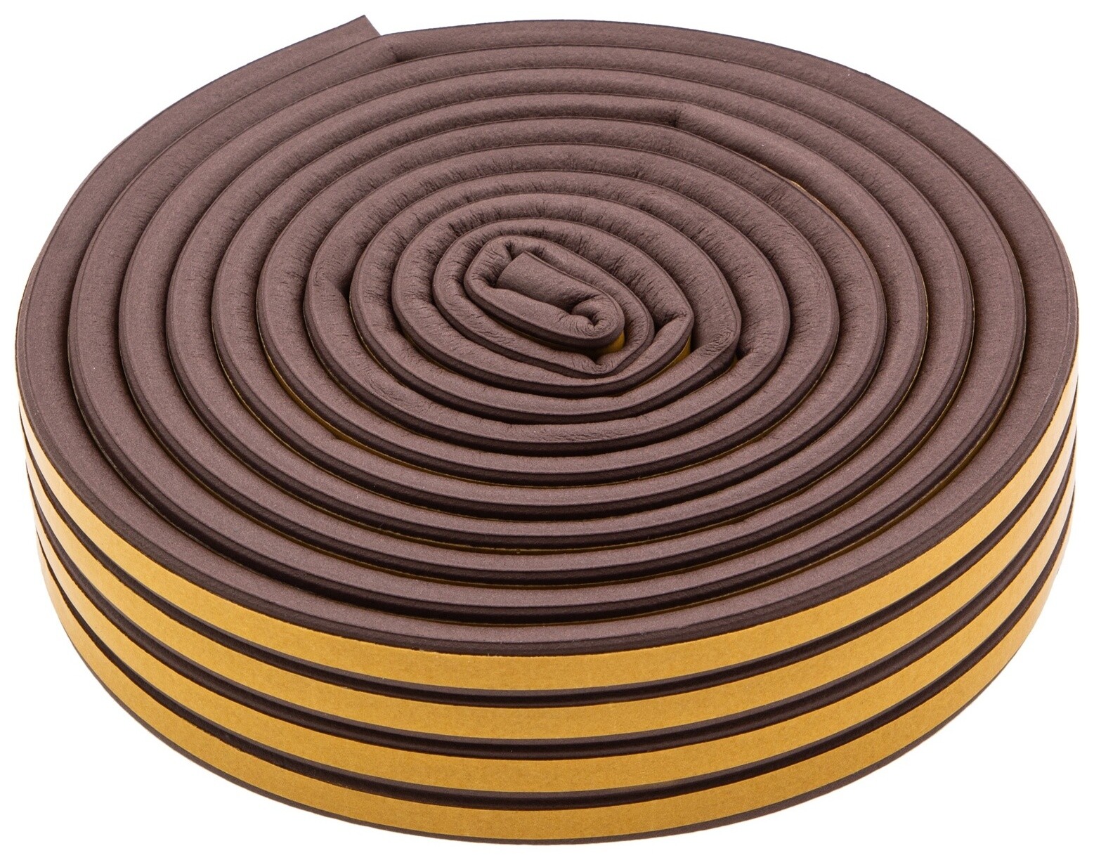 Уплотнитель резиновый, 12 м, профиль "D", коричневый  Сибртех