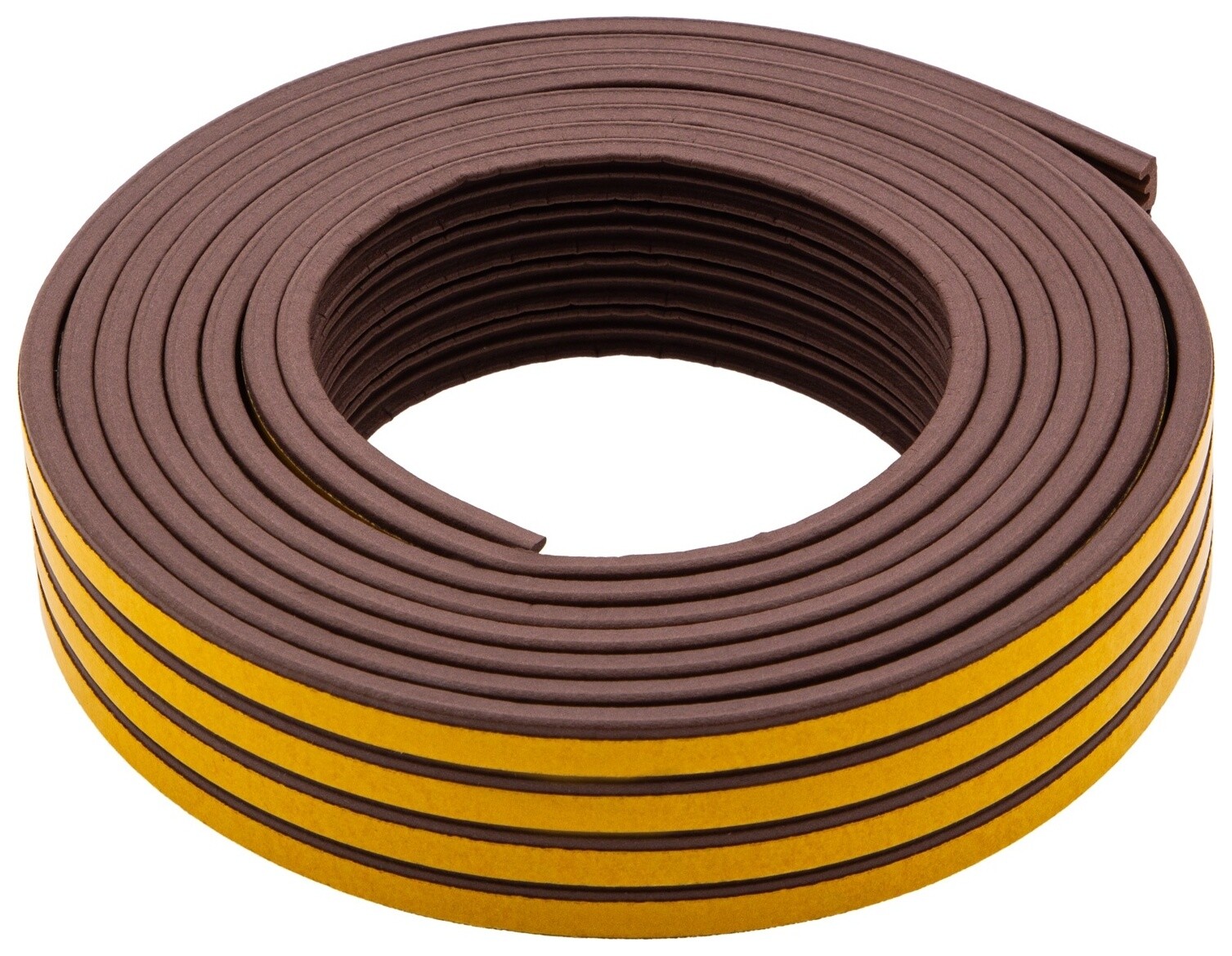 Уплотнитель резиновый, 12 м, профиль "E", коричневый Сибртех