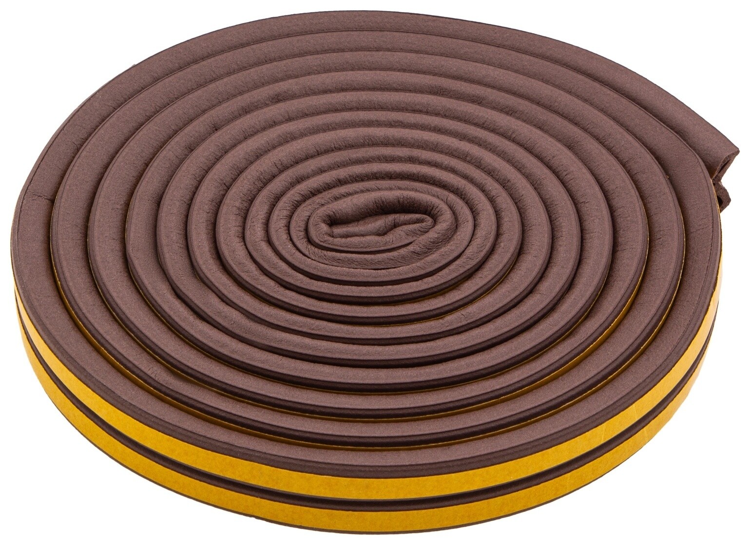 Уплотнитель резиновый, 6 м, профиль "D", коричневый  Сибртех