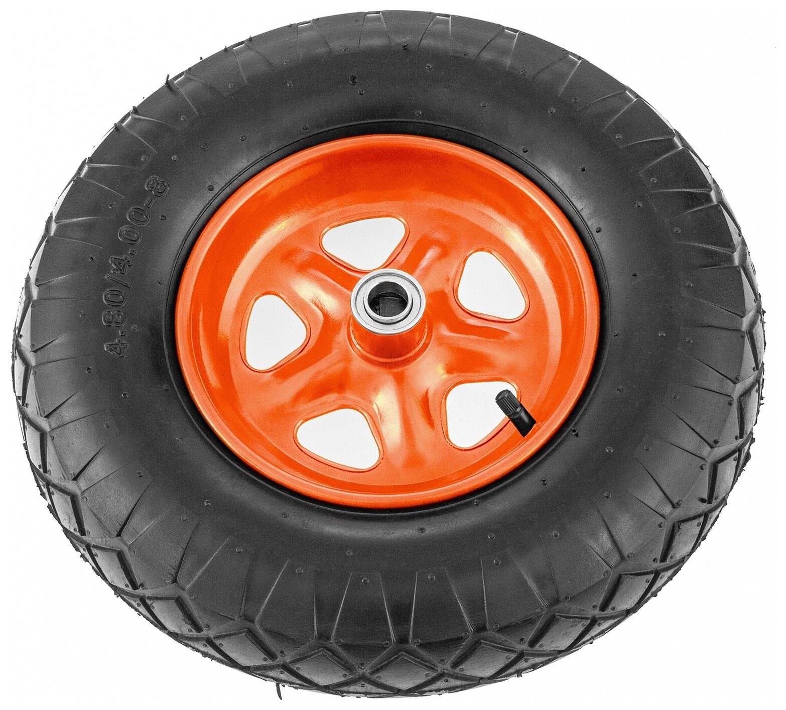 Колесо пневматическое «Звезда» 4.80/4.00-8 D380 мм, внутренний диаметр подшипника 20 мм, длина оси 80 мм Palisad