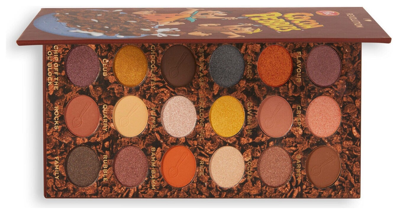 Палетка теней с ароматом шоколада Cocoa Pebbles Shadow Palette  I Heart Revolution