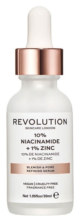 Сыворотка для проблемной кожи лица, Ниацинамид и Цинк Blemish And Pore Refining Serum 10% Niacinamide + 1% Zinc  Revolution Skincare