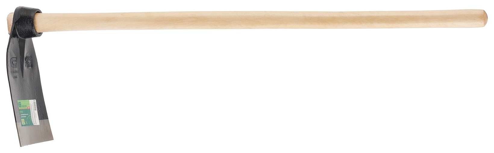 Кетмень, 175 х 265 х 900 мм, цельнокованый, деревянный лакированный черенок