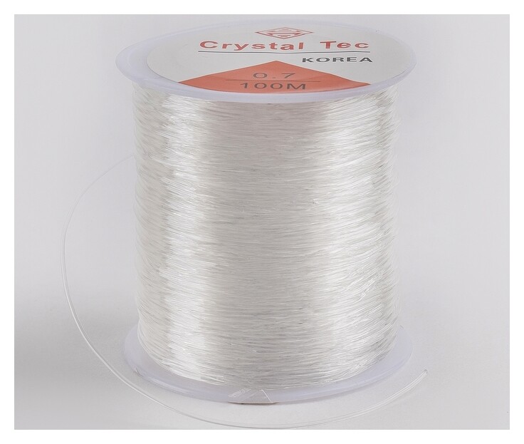 Нить силиконовая D=0,7мм, L=100м, прозрачная  