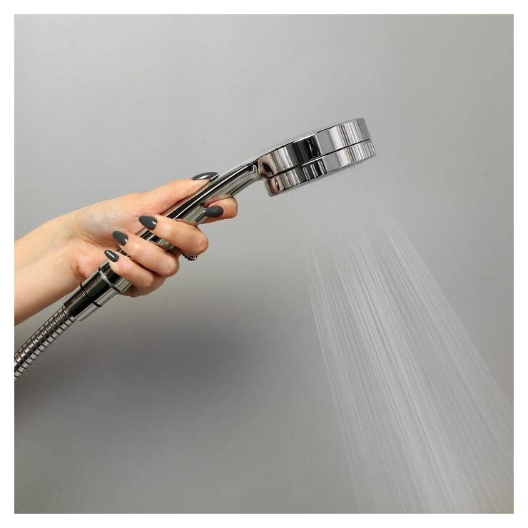 Душевая лейка Accoona A338, мощный напор, экономия воды, 1 режим, хром  Accoona