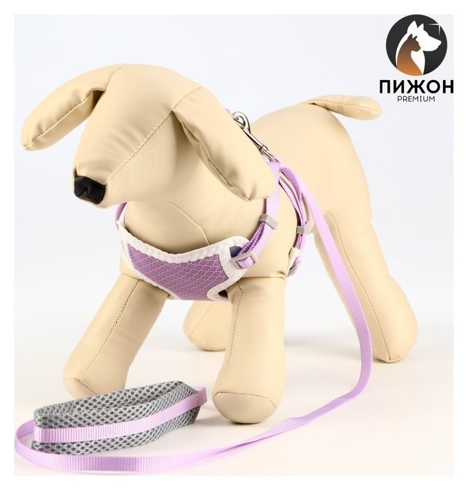 

Комплект амуниции с мягкой шлейкой, S,поводок 1 х 120 см,(Ош 24-40 см,ог 31-42 см), сиреневый 714901