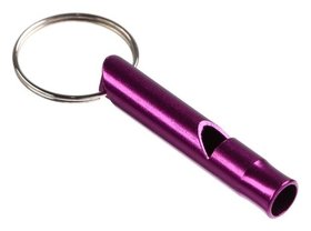 Свисток металлический малый для собак, 4,6 х 0,8 см, фиолетовый Пижон