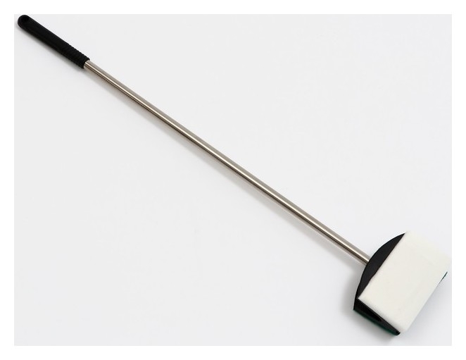 Скребок пижон с нержавеющей ручкой, длина 65 см, щетка 7,5 х 10 см