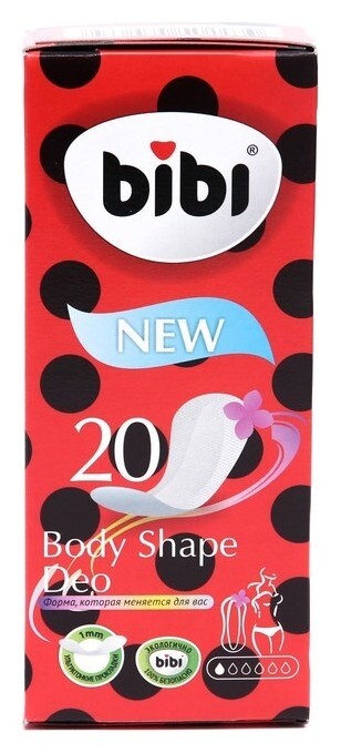 Ежедневные прокладки «Bibi» Body Shape Deo 20 шт.  Bibi