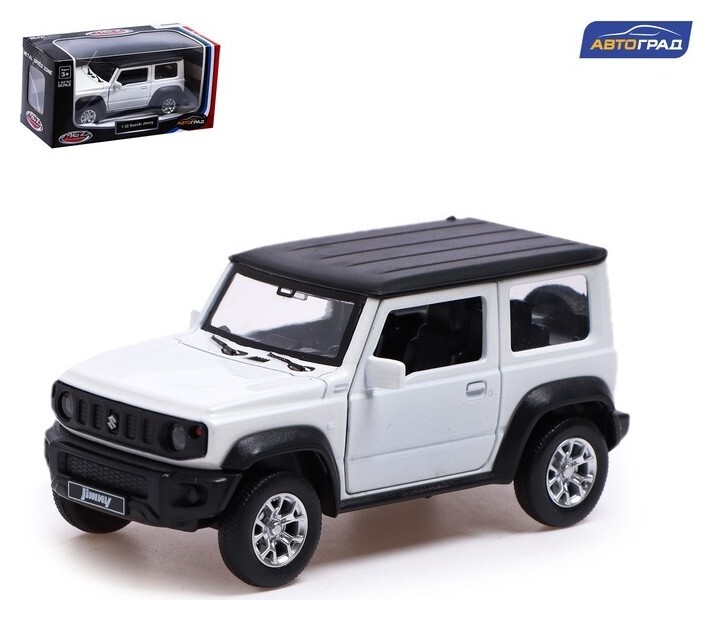 Машина металлическая Suzuki Jimny, 1:32, инерция, открываются двери, цвет белый Автоград