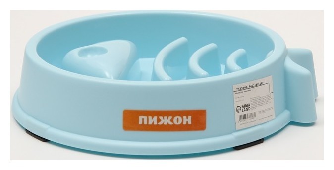 

Миска «Медленное кормление», от переедания, голубая, 21 х 21 х 4,, 150 мл