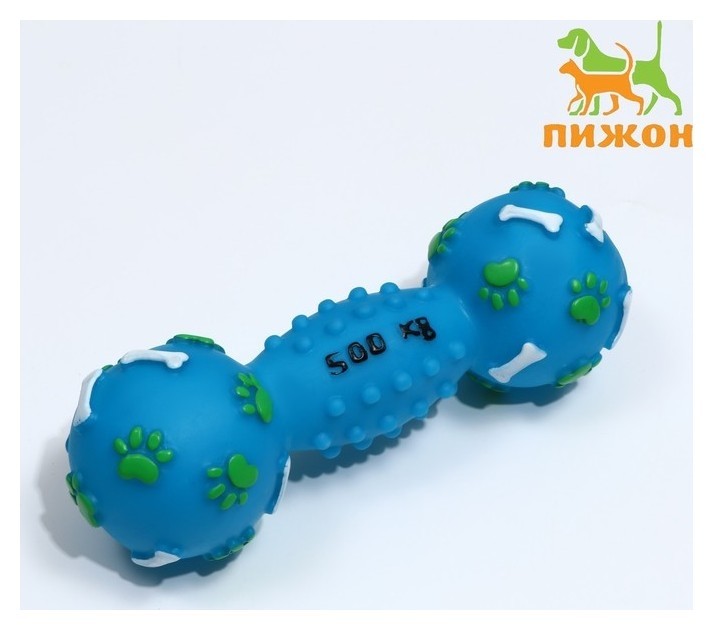 

Игрушка пищащая «Гантель 500 Kg», 17,5 см, синяя
