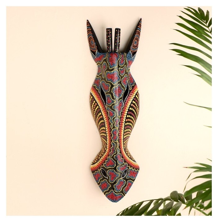 Маска "Жираф" дерево 50х15х7 см  