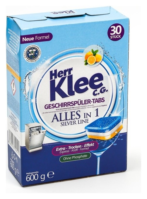 Таблетки для посудомоечных машин Klee Alles In 1, 30 шт.