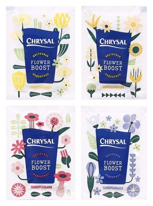 

Универсальная подкормка для срезанных цветов Chrysal, пакетик, 5 г, 20 шт