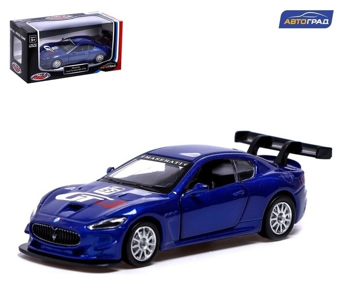 Машина металлическая Maserati Gran Turismo MC Gt4, 1:43, инерция, цвет синий  Автоград