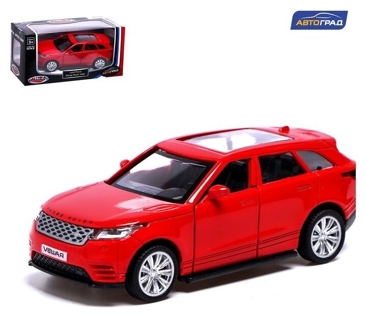 Машина металлическая Land Rover Range Rover Velar, 1:42, инерция, цвет красный  Автоград