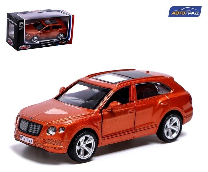 Машина металлическая Bentley Bentayga, 1:45, инерция, открываются двери, цвет коричневый  Автоград