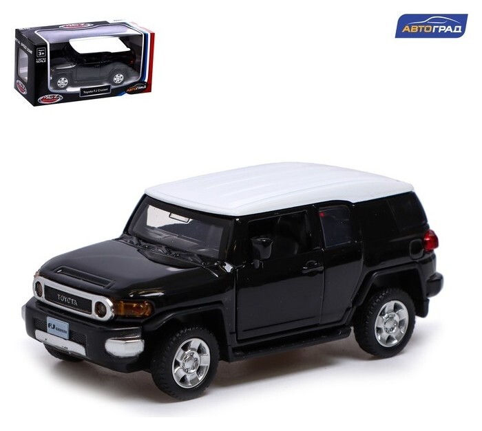 Машина металлическая Toyota FJ Cruiser, 1:43, инерция, открываются двери, цвет чёрный  Автоград