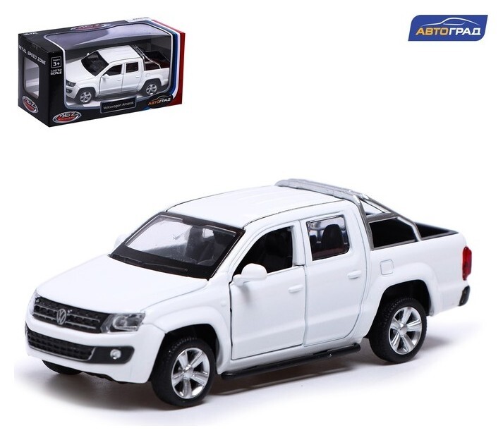 Машина металлическая Volkswagen Amarok, 1:46, инерция, открываются двери, цвет белый  Автоград