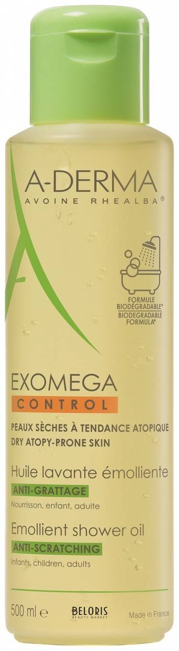 Масло для душа смягчающее очищающее Exomega Control A-DERMA Exomega Control