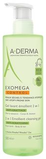Гель для тела и волос смягчающий очищающий 2 в 1 Exomega Control A-DERMA