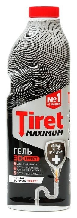 

Средство дезинфицирующее «Tiret», для канализационных труб, гель, 850 мл