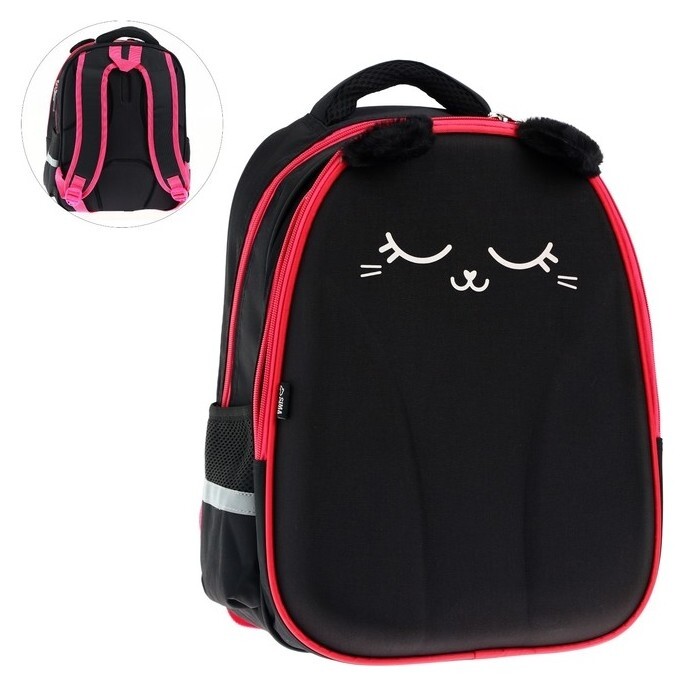 Рюкзак каркасный школьный Calligrata "Котик", 39 х 30 х 14 см  Calligrata