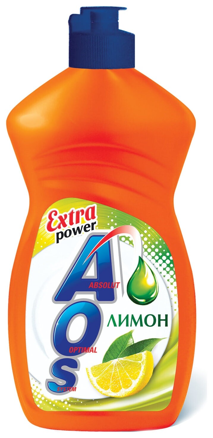 Средство для мытья посуды 450 мл, AOS "Лимон", 1118-3  Aos
