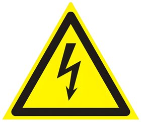 Знак предупреждающий "Опасность поражения электрическим током", треугольник, 200х200х200 мм, 610007/w 08 Фолиант