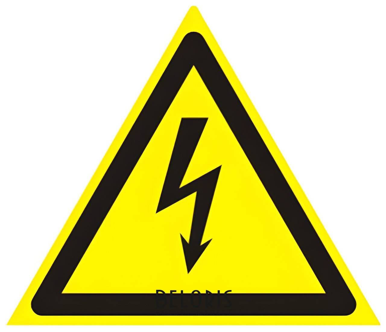 Знак предупреждающий Опасность поражения электрическим током, треугольник, 200х200х200 мм, 610007/w 08 Фолиант
