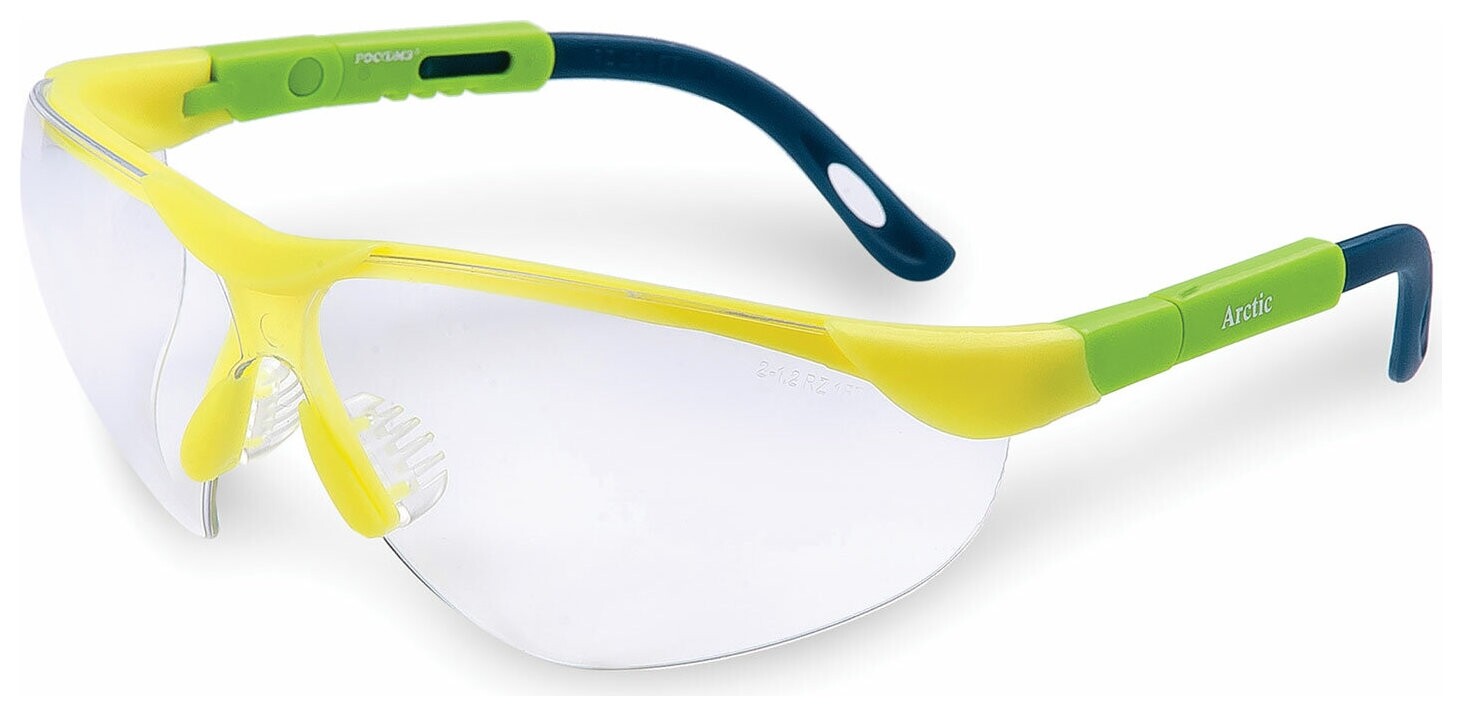 Очки защитные открытые росомз О85 Arctic Super, прозрачные, регулируемые дужки, незапотевающее покрытие, поликарбонат, 18530  Росомз