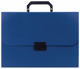 Портфель пластиковый Staff А4 (330х235х36 мм), 7 отделений, индексные ярлыки, синий, 229242 Staff