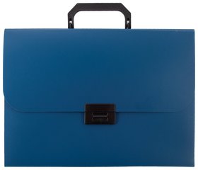 Портфель пластиковый Staff А4 (330х235х36 мм), 13 отделений, индексные ярлыки, синий, 229244 Staff