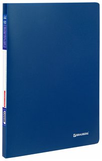 Папка 40 вкладышей Brauberg "Office", синяя, 0,6 мм, 222634 Brauberg