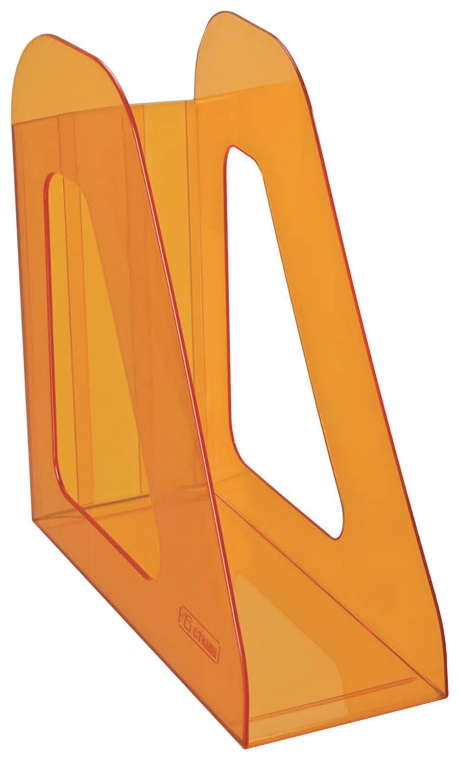 Лоток вертикальный для бумаг стамм Фаворит (233х240 мм), ширина 90 мм, тонированный оранжевый, лт716