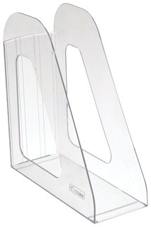 Лоток вертикальный для бумаг стамм "Фаворит" (233х240 мм), ширина 90 мм, прозрачный, лт701 Стамм